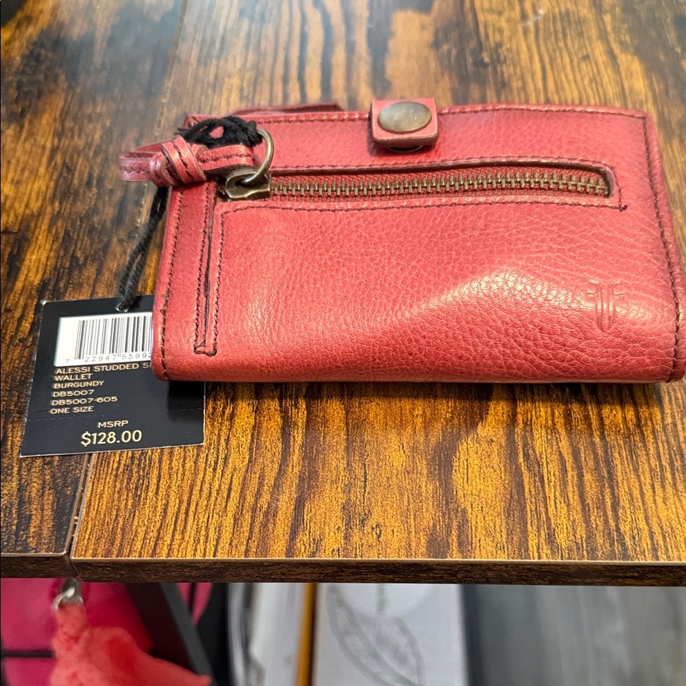 Frye Cherry Leather Wallet.. New! - Picture 2 of 5